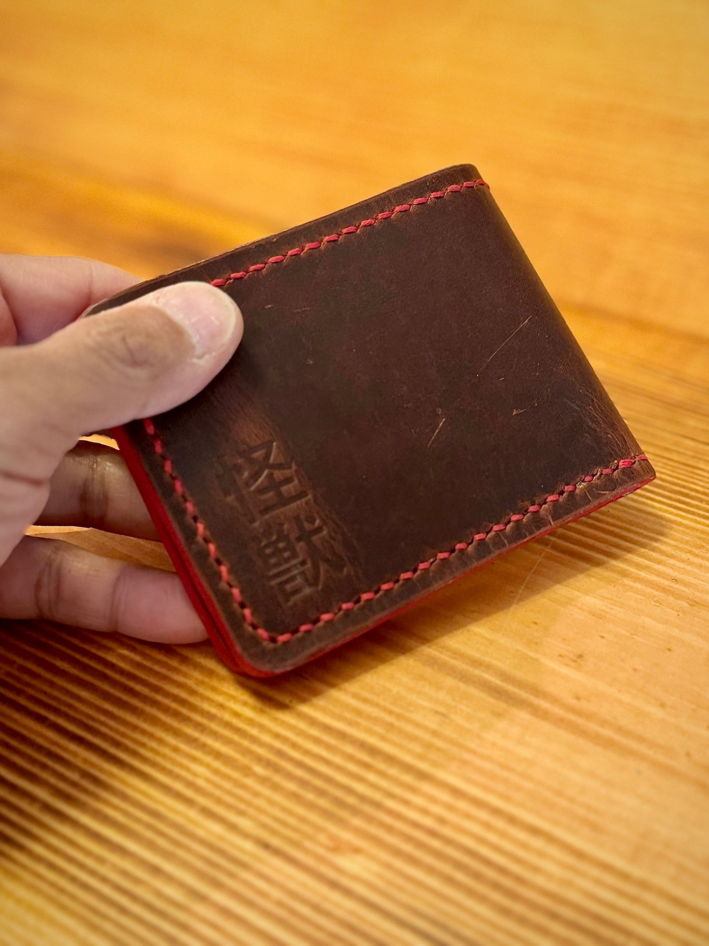 Kaiju Cut and Sew Autumn Harvest Horween Leather BillFold Wallet | Handmade in Austin, TX