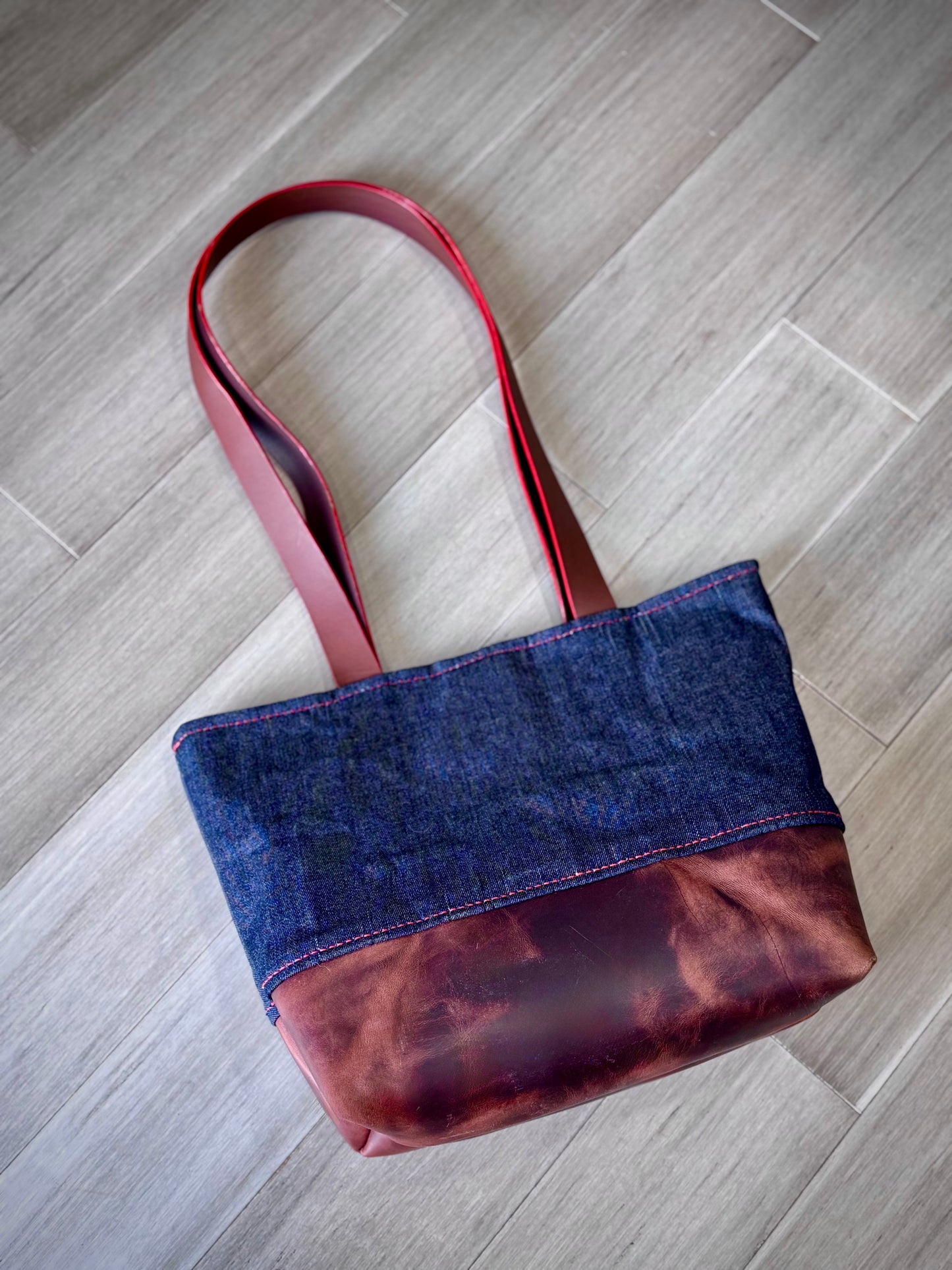 Kaiju Cut and Sew Large Tote Bag | Japanese Kimono Fabric Interior | Handmade in Austin, Texas