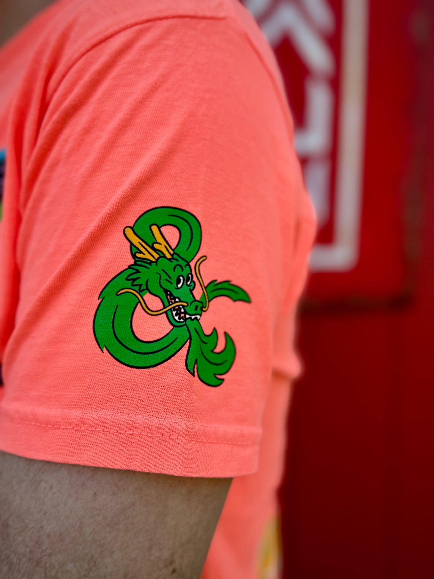 Kaiju Cut and Sew | Screen Printed | Unisex | Comfort Colors Mango | “Power & Elegance ” T-Shirt