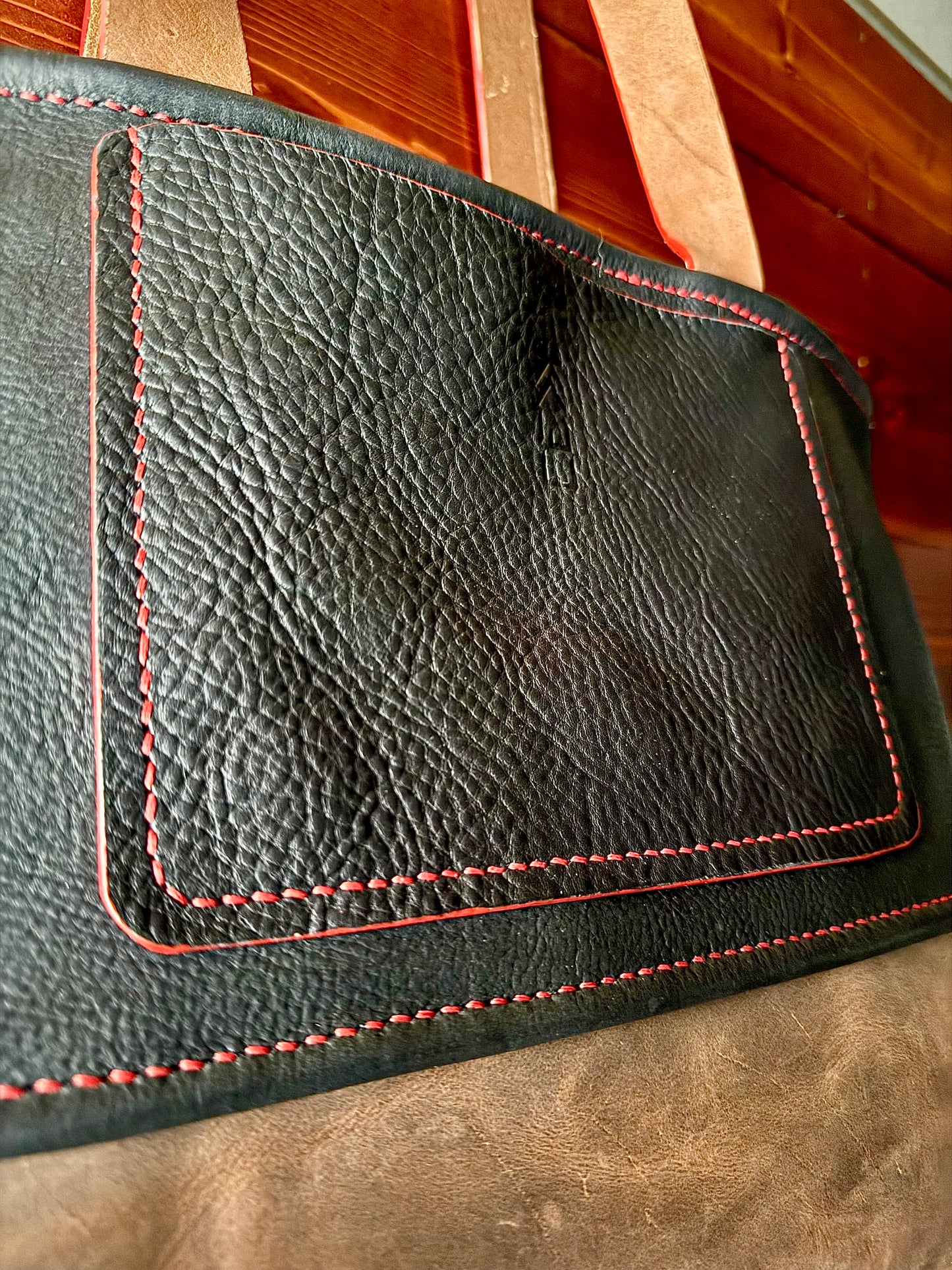 Kaiju Cut and Sew Large Leather Tote Bag | Japanese Fabric Interior | Handmade in Austin, Texas