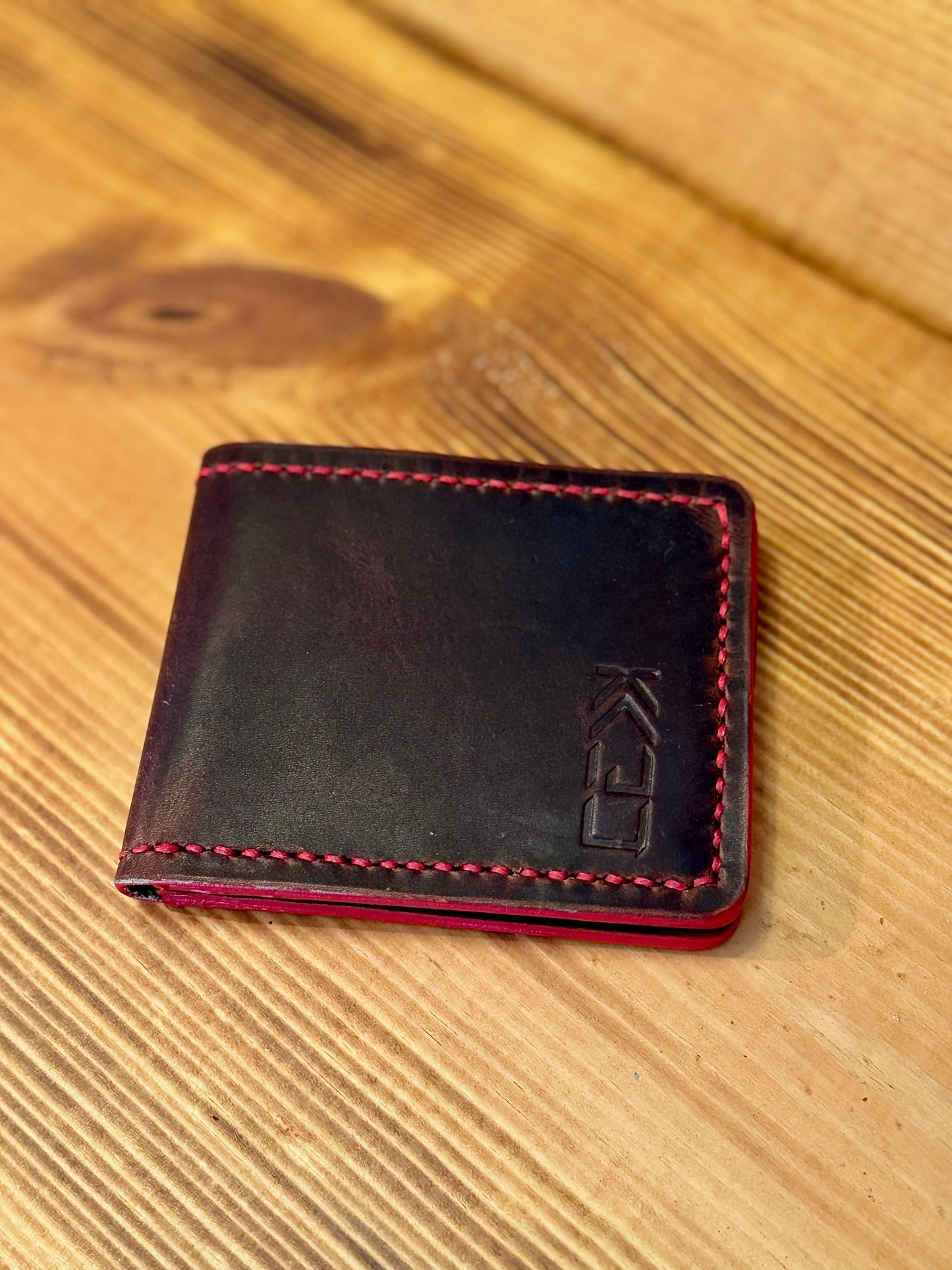 Kaiju Cut and Sew Autumn Harvest Horween Leather BillFold Wallet | Handmade in Austin, TX