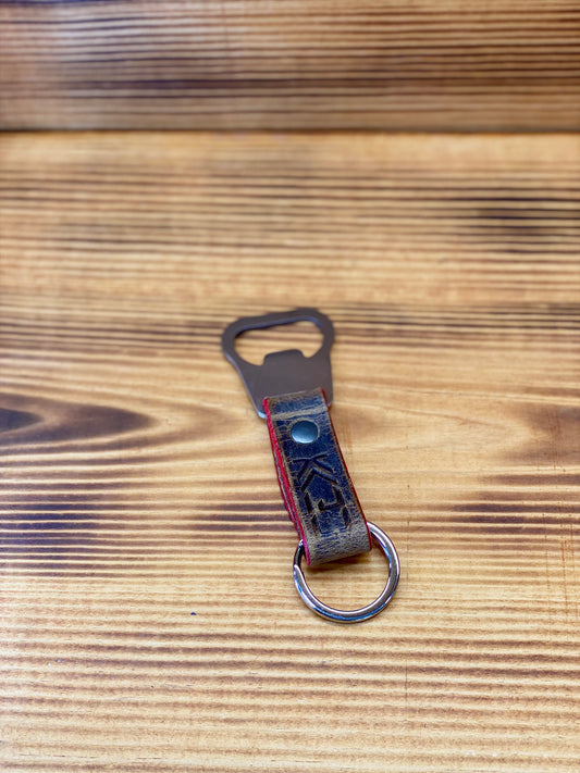 Kaiju Cut and Sew Rustic Horween Bottle Opener Keychain