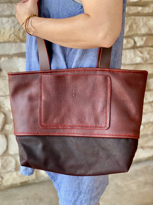 Kaiju Cut and Sew Large Tote Bag | Japanese Fabric Interior | Handmade in Austin, Texas