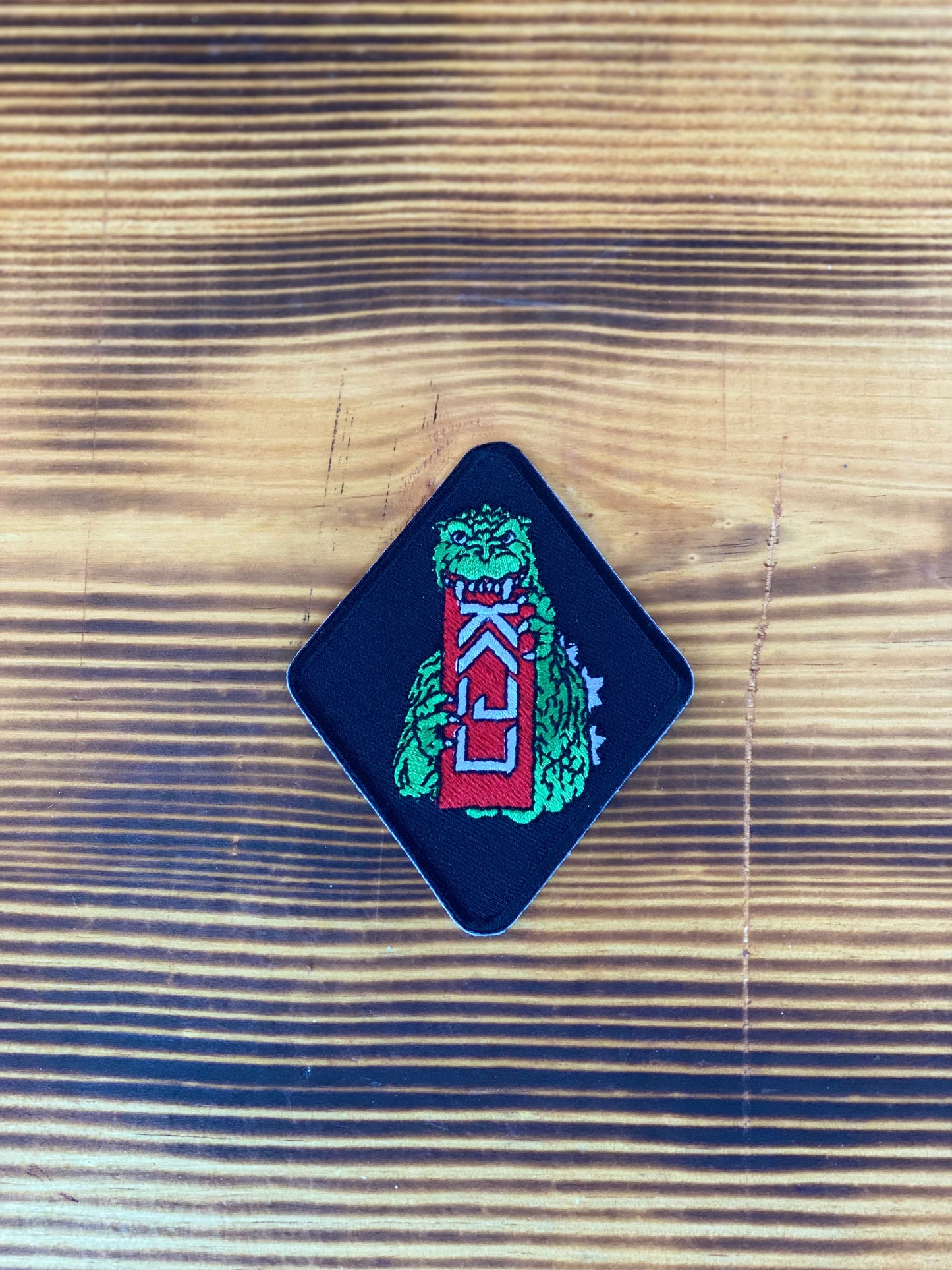 Godzilla Biting Kaiju Logo Patch | Made in Austin, Texas
