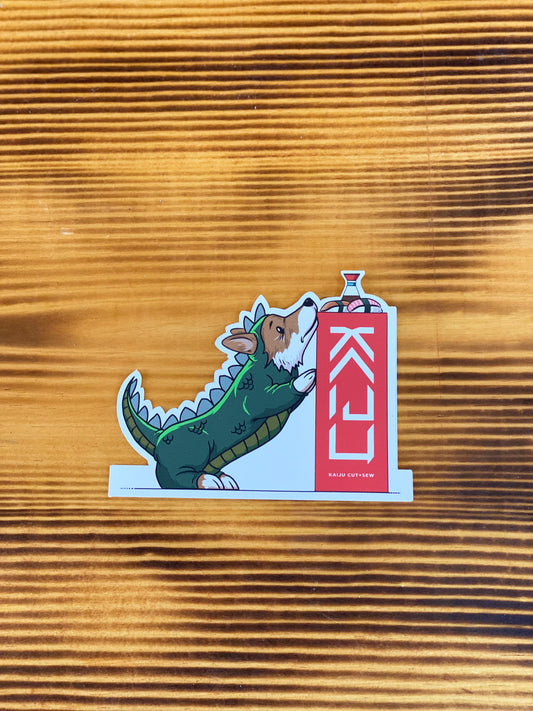 Kaiju Cut and Sew Wafflezilla Vinyl Sticker | Made in Austin, TX