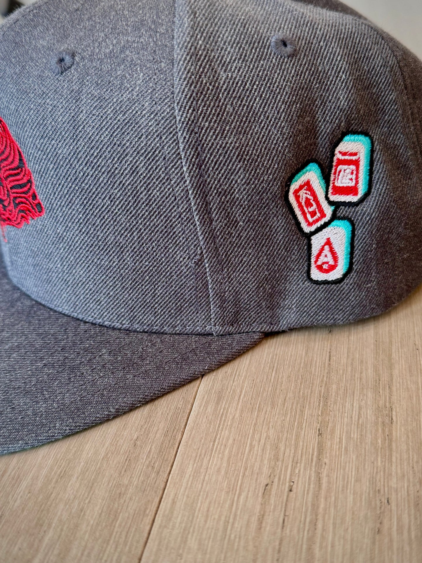 Kaiju Cut and Sew “Power & Elegance” Premium Heather Snapback Cap | Made in Austin, TX