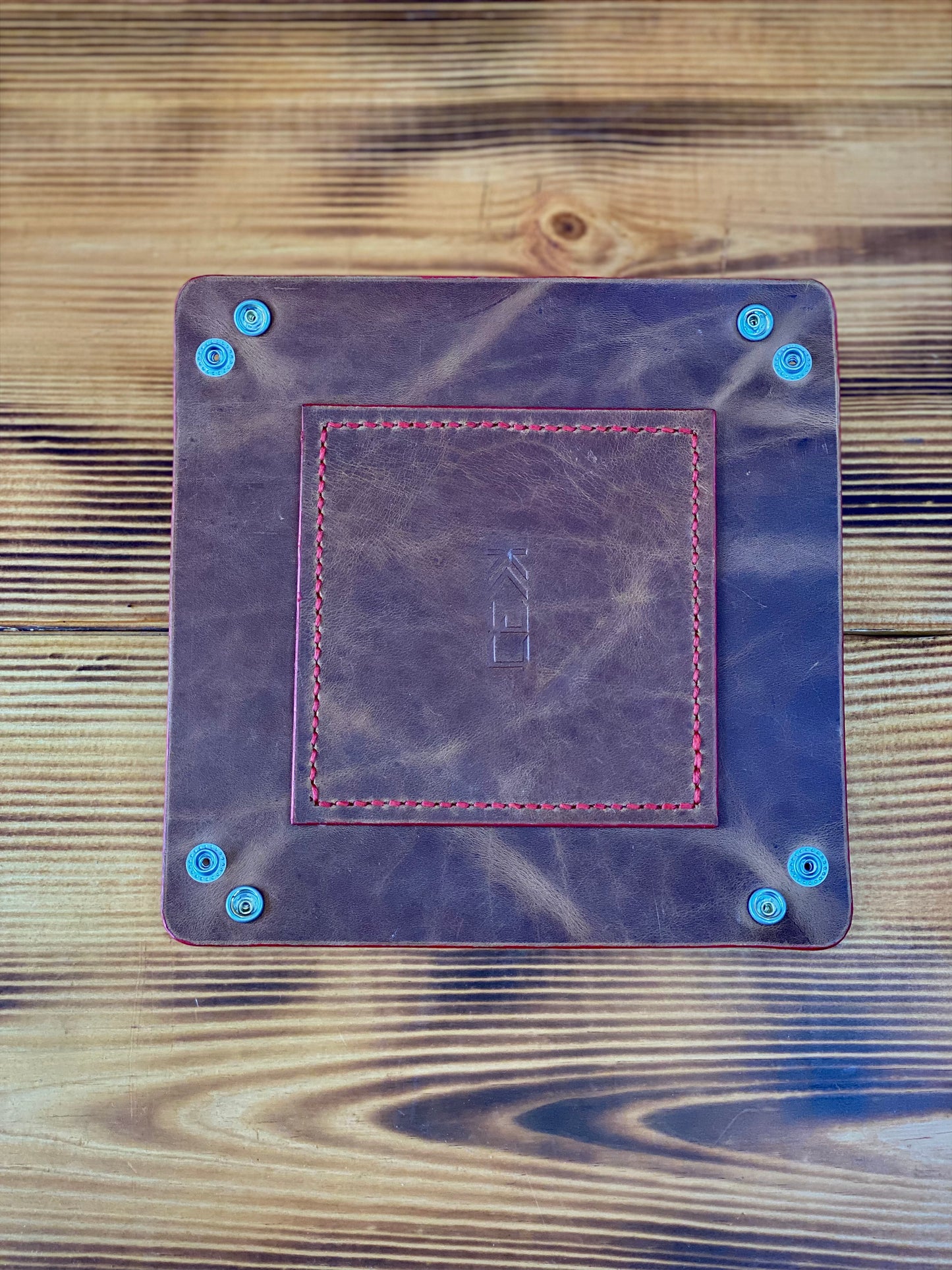 Kaiju Cut and Sew Handmade Leather Catch All | Dice Tray | Made in Austin, Texas | Brown Horween Leather