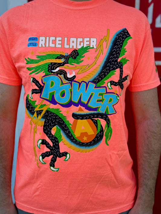 Kaiju Cut and Sew | Screen Printed | Unisex |  Comfort Colors Mango | “Power & Elegance ” T-Shirt