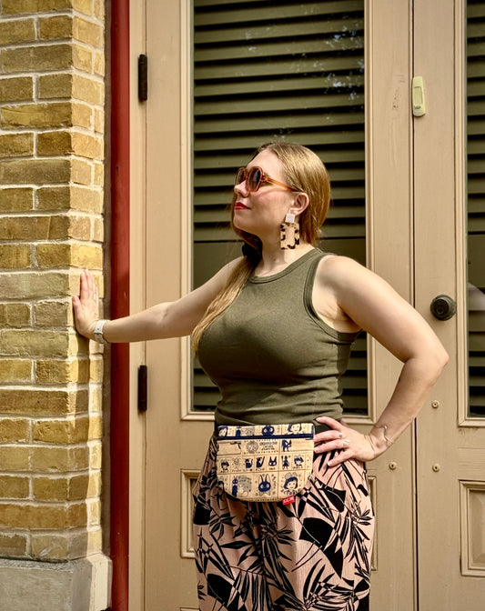 Kaiju Cut and Sew Kikis Variant Fanny Pack with built in 6 card slot wallet