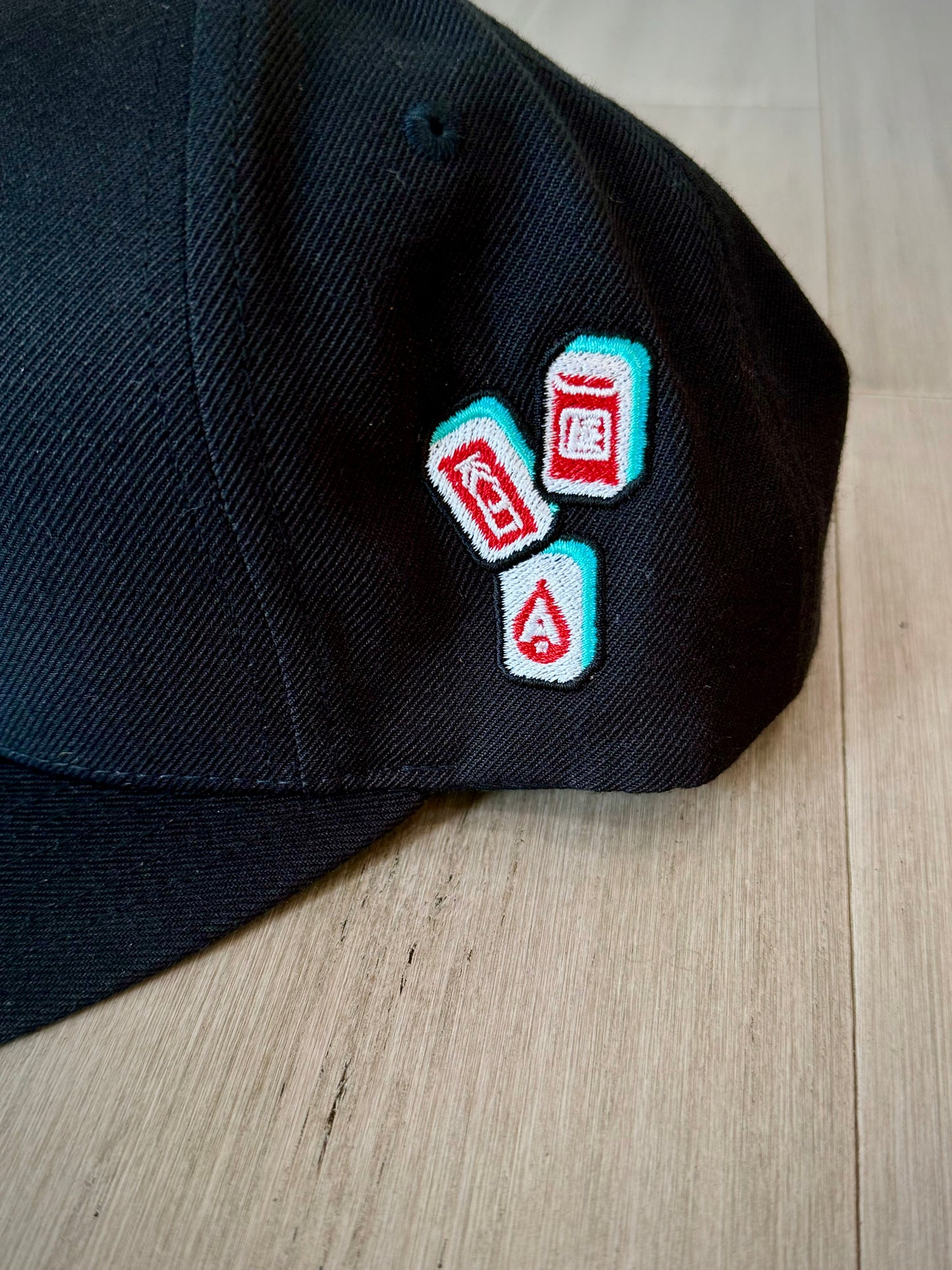 Kaiju Cut and Sew “Power & Elegance” Black Snapback Cap | Made in Austin, TX