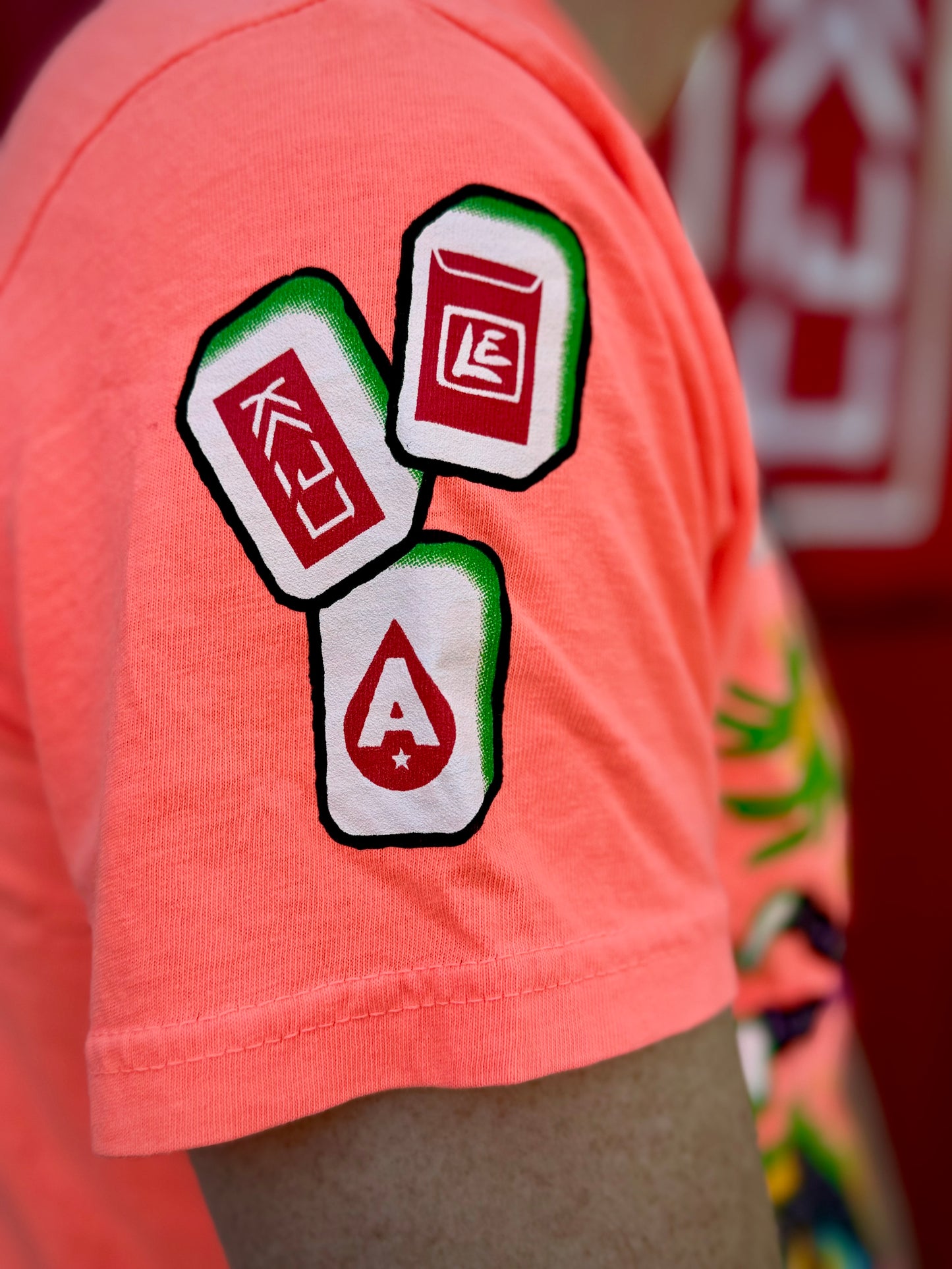 Kaiju Cut and Sew | Screen Printed | Unisex | Comfort Colors Mango | “Power & Elegance ” T-Shirt