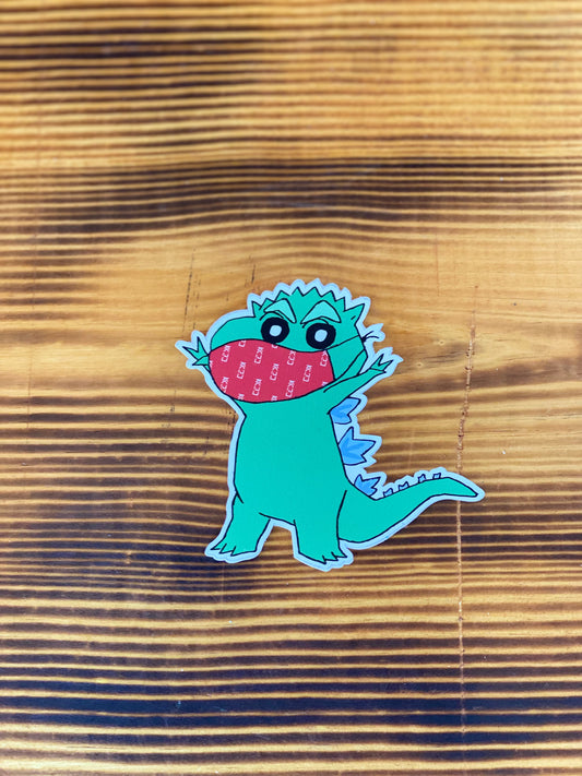 Kaiju Cut and Sew Shin Chan Godzilla Vinyl Sticker | Made in Austin, TX