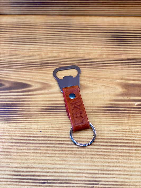 Kaiju Cut and Sew Orange Bison Bottle Opener Keychain