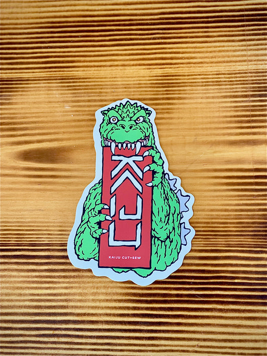 Kaiju Cut and Sew Goji Bite Vinyl Sticker | Made in Austin, TX