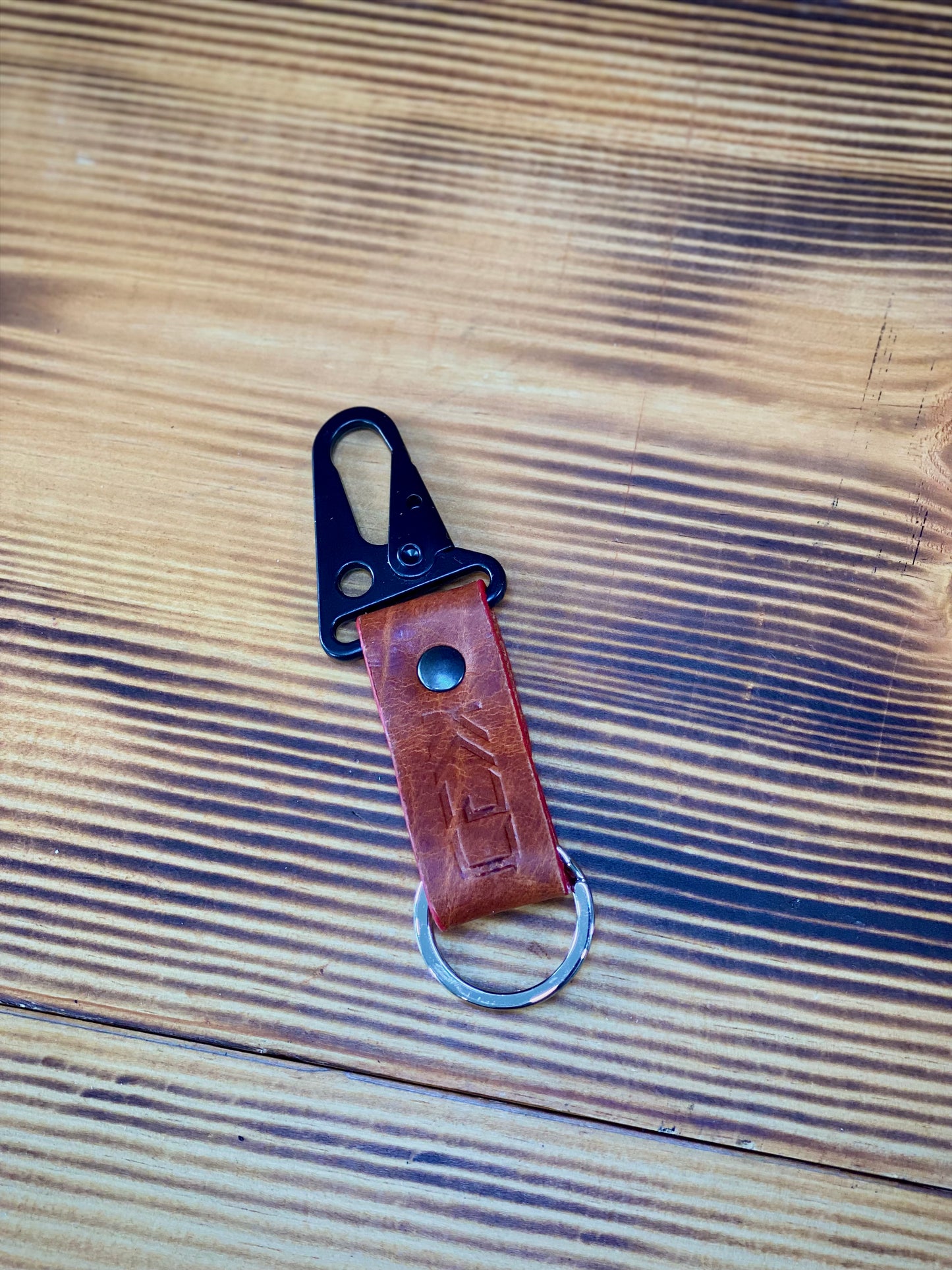 Kaiju Cut and Sew Brown Horween Leather Key Fob, Key Chain