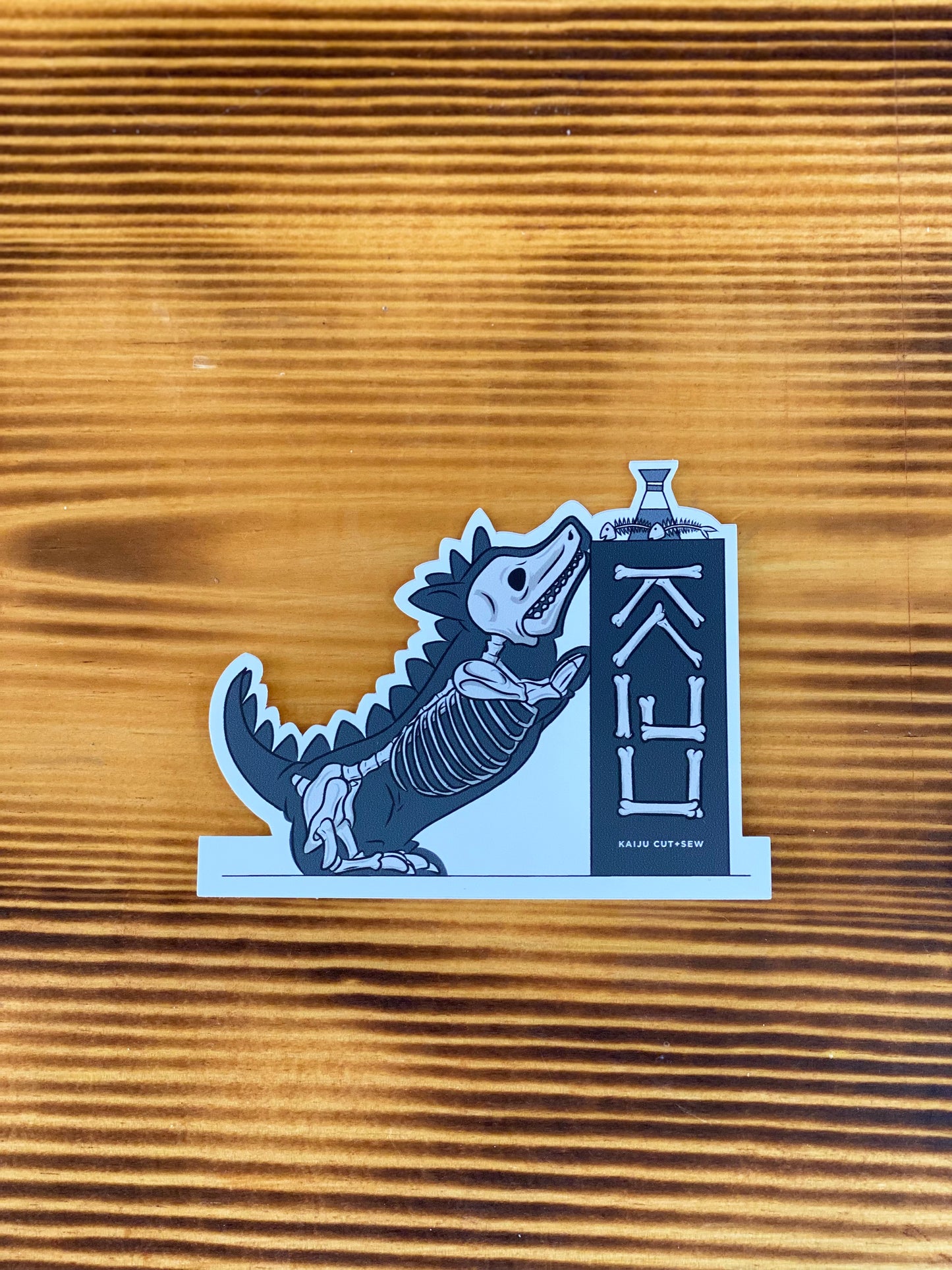 Kaiju Cut and Sew Wafflezilla XRay Vinyl Sticker | Made in Austin, TX