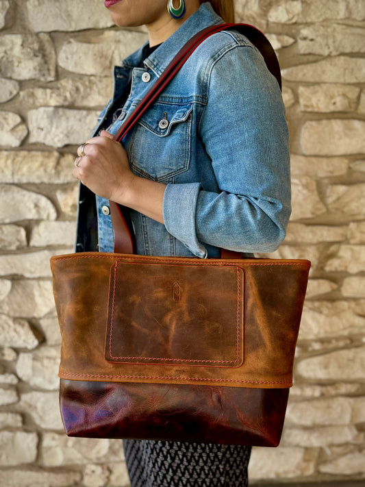 Kaiju Cut and Sew Large Tote Bag | Japanese Kimono Fabric Interior | Handmade in Austin, Texas